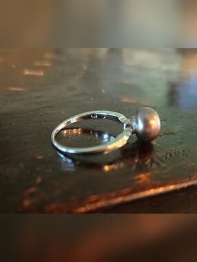 Sterling Silver Tahitian Pearl Ring